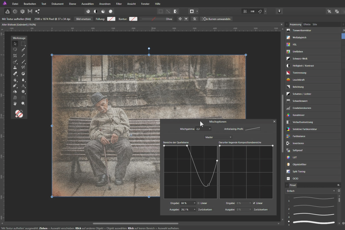 Affinity Photo - creatieve beeldbewerking met overlays: 03 | Oude beeldstijl