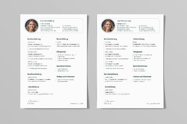 Ensidig CV-mal for administrasjonsmedarbeider i lysegrått