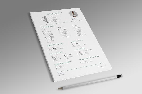 Modello di curriculum per infermiere anziani in verde chiaro (una pagina)