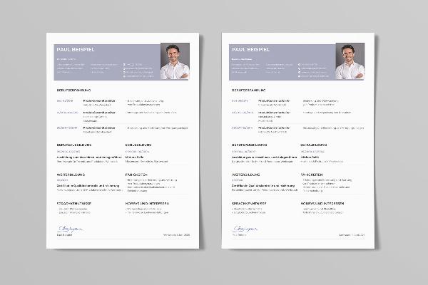 CV-mal for produksjonsmedarbeider i lavendel (én side)