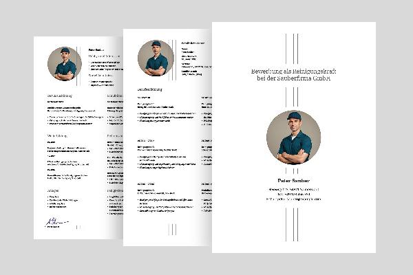 Bewerbungsvorlage Reinigungskraft in Eisengrau