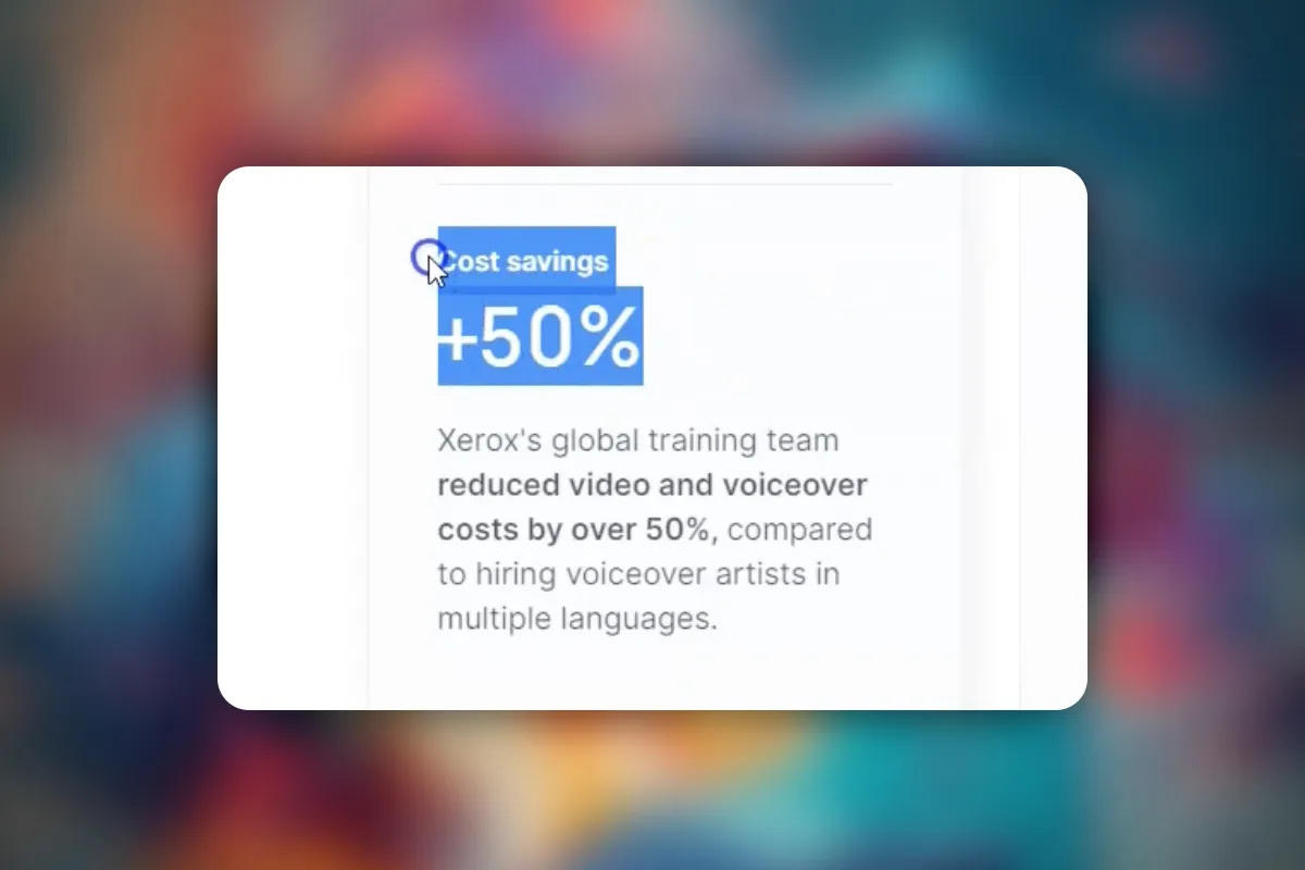 KI 비디오 만들기: 6.1 | Xerox는 지출의 50%를 절약합니다