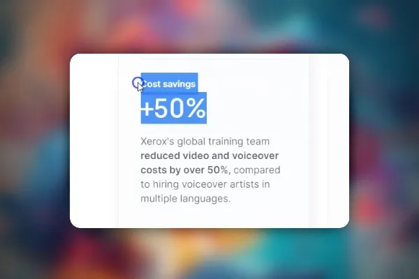 KI 비디오 만들기: 6.1 | Xerox는 지출의 50%를 절약합니다