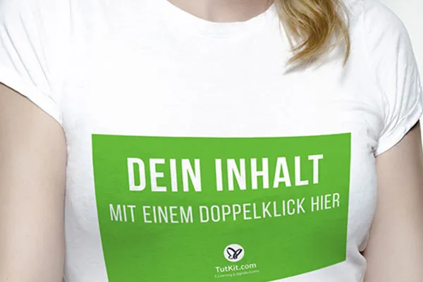 Photoshop-Mockup-Vorlage für Kleidung: T-Shirt, Frau – Version 2