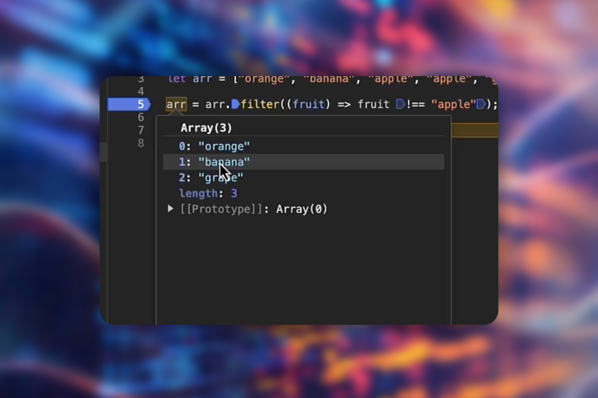 Chrome Developer Tools: 3.3 | Praktisk övning: Felsökning - Hitta fel vid borttagning från array