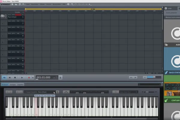 Magix Music Maker를 사용하여 자체 음악 제작하기: 03 | 프로그램 인터페이스