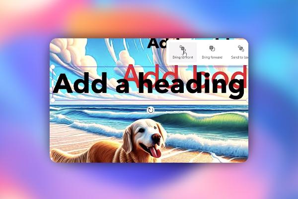 Microsoft Designer: 1.3 | Adjustments and Text