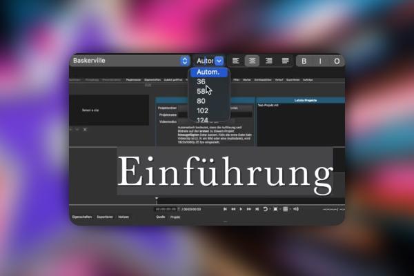 iMovie-Tutorial: 2.5 | Schritt 3: Titel