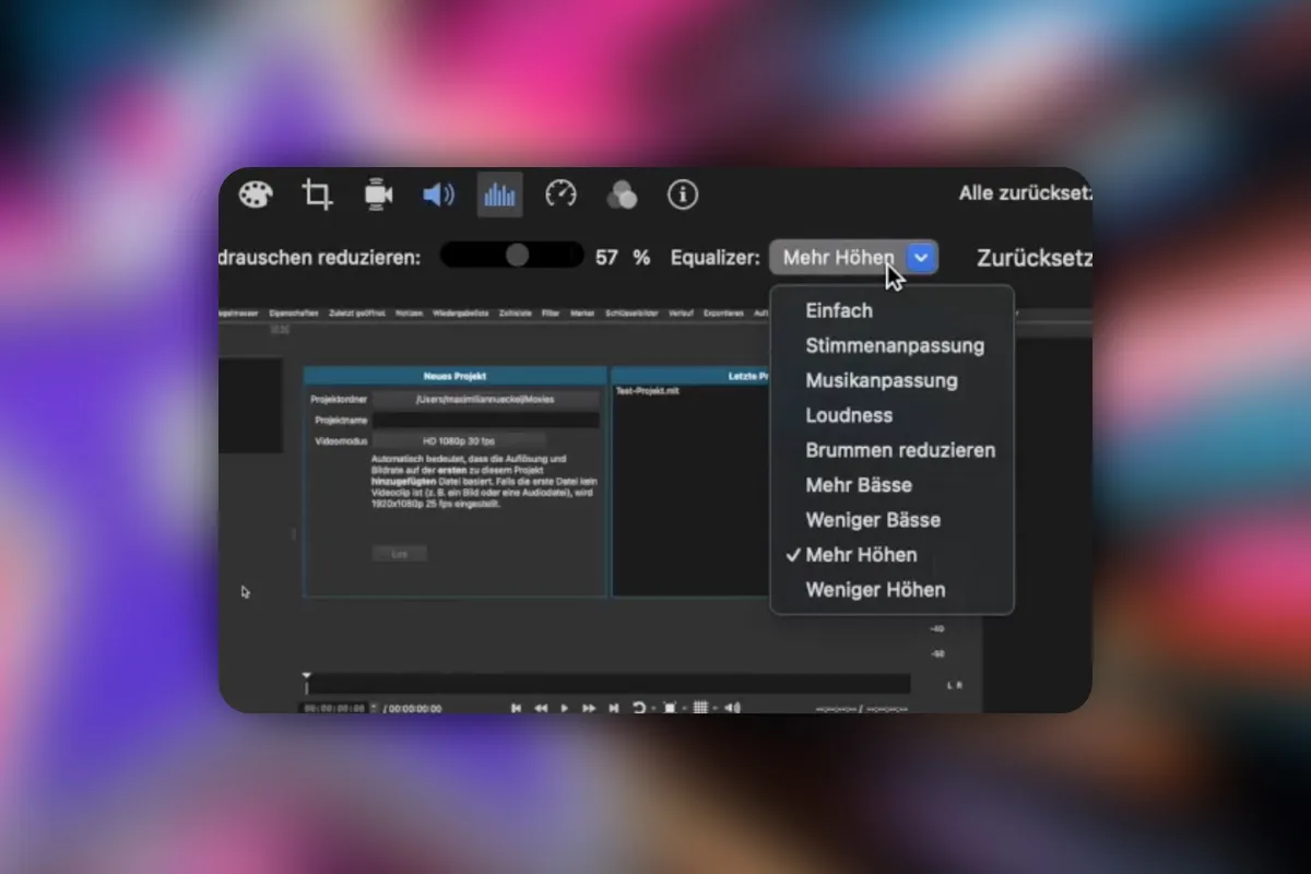 iMovie 튜토리얼: 3.6 | 볼륨 조절 및 소음 억제 적용