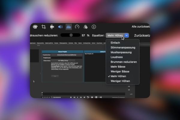 iMovie-Tutorial: 3.6 | Lautstärke anpassen und Rauschunterdrückung anwenden