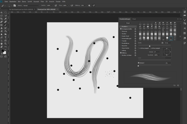 Photoshop composing tutorial: The sports spirit - create and customize 3 brushes