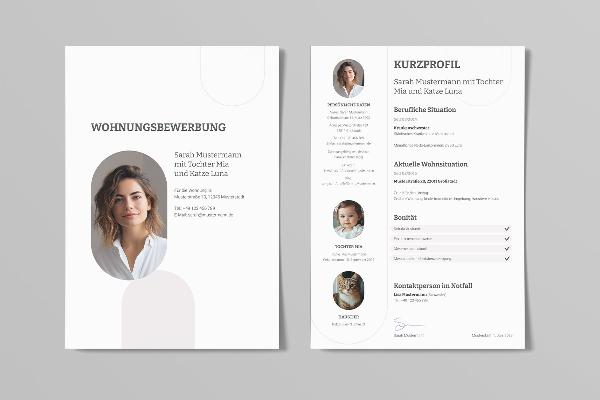 Boligsøknad: mal for aleneforeldre (pastellrosa)