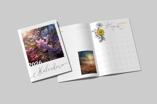 Calendario anual 2026 para imprimir: 01 | Calendario de libro