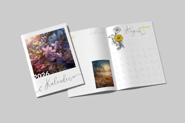 Calendario anual 2026 para imprimir: 01 | Calendario de libro