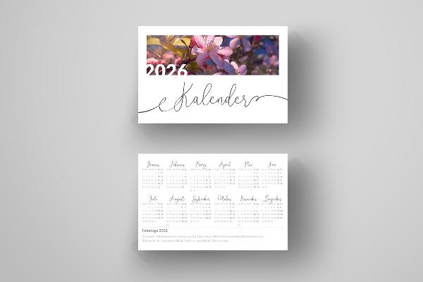 Calendario anual 2026 para imprimir: 04 | Calendario de bolsillo