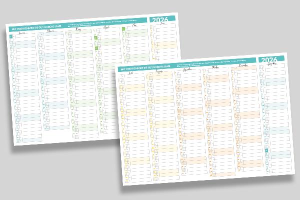 Calendario anual 2026 para imprimir: 05 | Calendario semestral