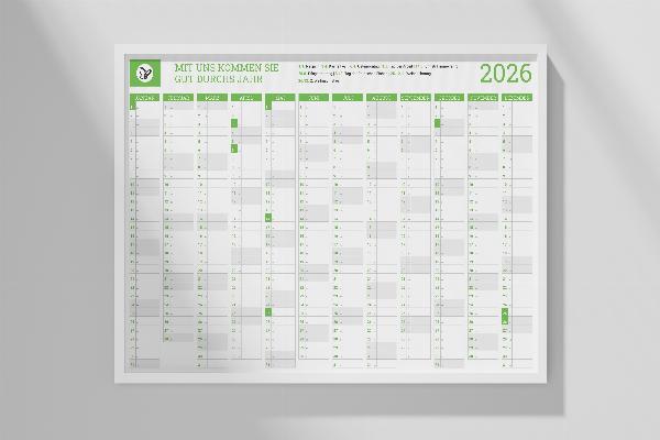 Calendarios empresariales personalizados para 2026: planificador anual