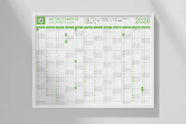 Personalisierte Business-Kalender für 2026: Jahresplaner