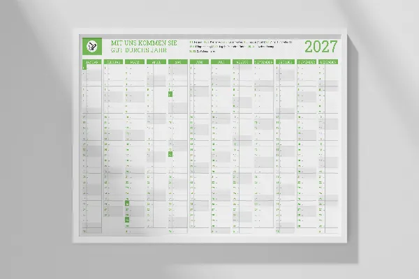 2027年向けのパーソナライズされたビジネスカレンダー：年間プランナー
