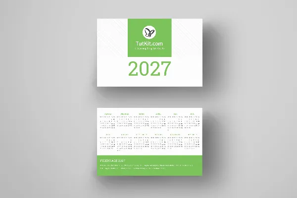2027年のパーソナライズされたビジネスカレンダー：手帳