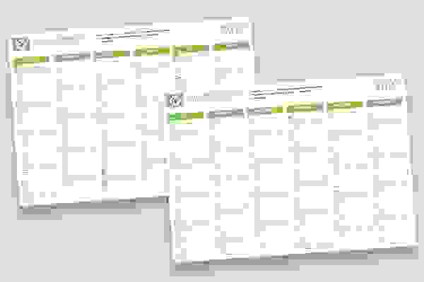 Calendarios de negocios personalizados para 2027: calendario semestral