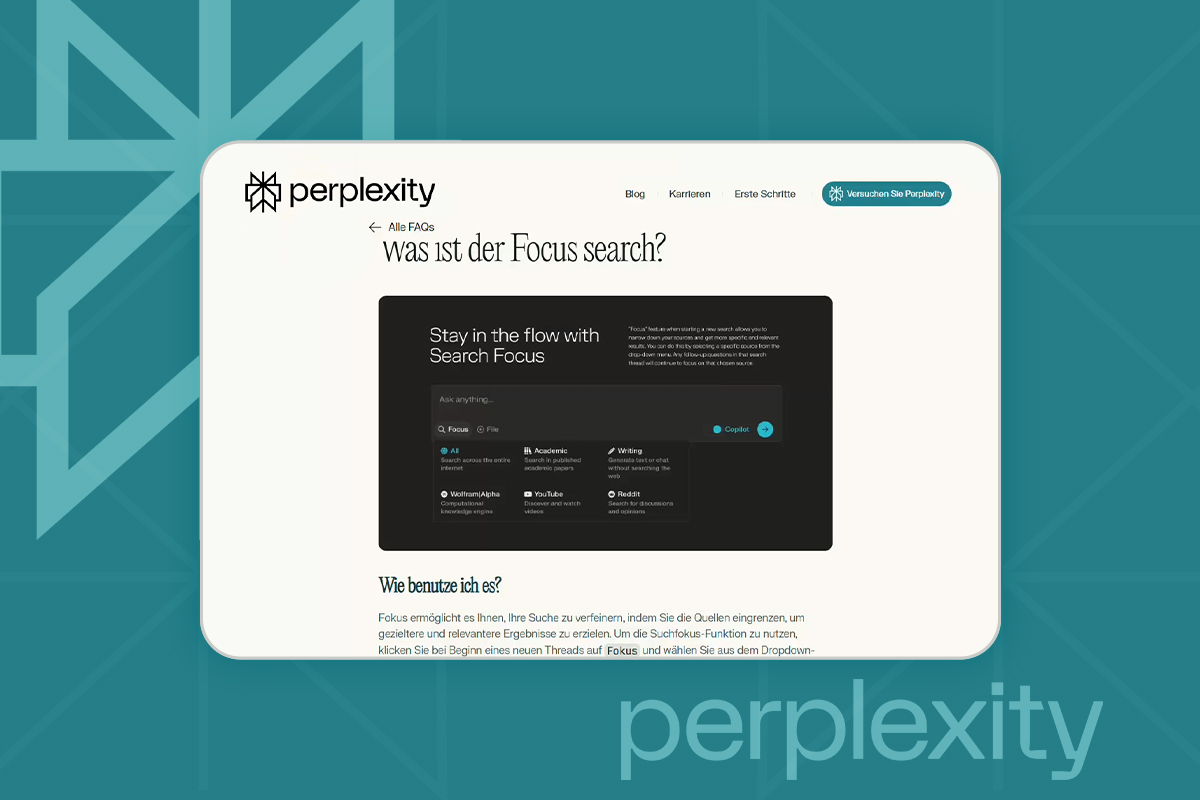 Perplexity AI 03: Utilizzare la ricerca focalizzata per risultati precisi