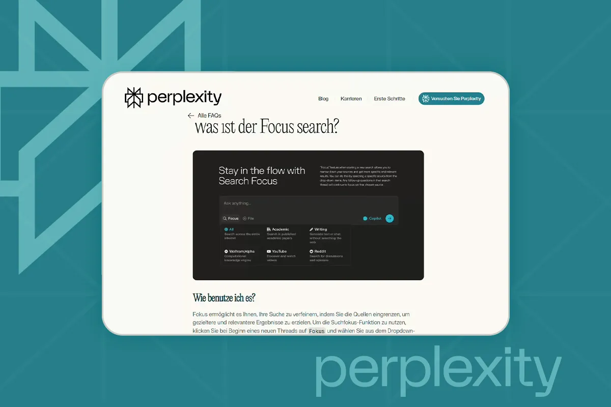 Perplexity AI 03: Die Fokus-Suche für präzise Ergebnisse nutzen