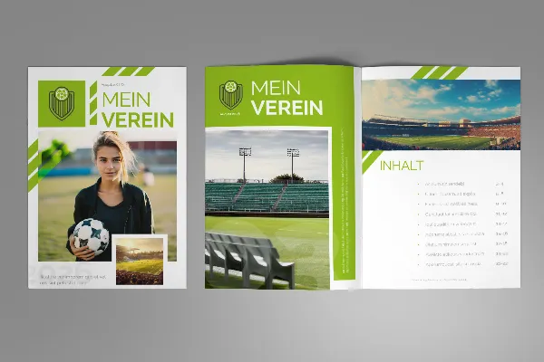 Template for Club Newspaper for Sports Clubs in Green