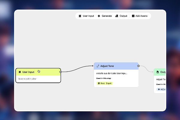 Google Opal 12: Typische Bausteine (Texteingabe, KI-Analyse, Bildgenerierung, Tabellenexport)