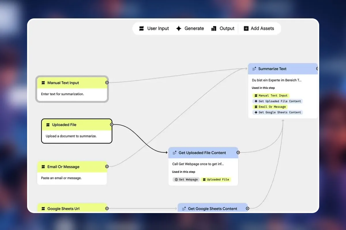 Google Opal 14: Mehrere Inputs kombinieren