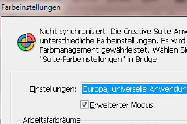 "InDesign" spalvų valdymo nustatymai