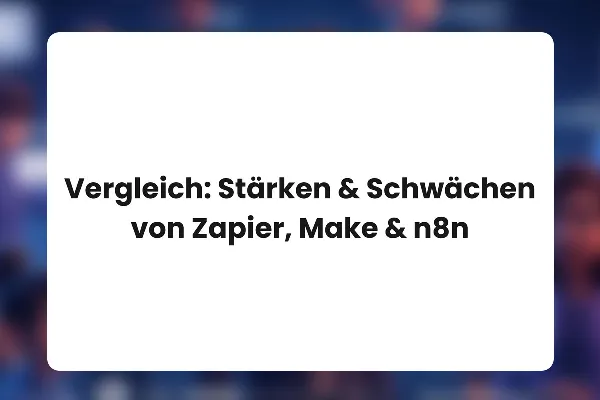 09 - Vergleich: Stärken/Schwächen der drei Tools
