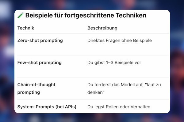 10 - Chain of Thought, Zero und Few Shot Prompting