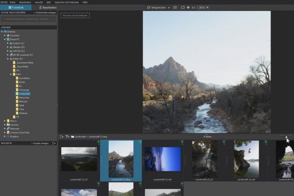 DxO PhotoLab-Tutorial: 1.2 | Kullanıcı Arayüzü