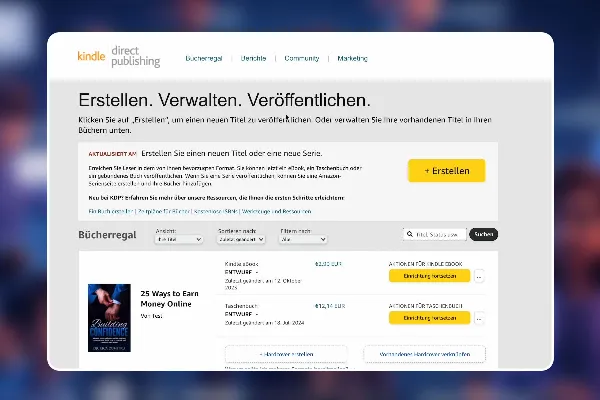 18 - Buch auf Amazon KDP hochladen
