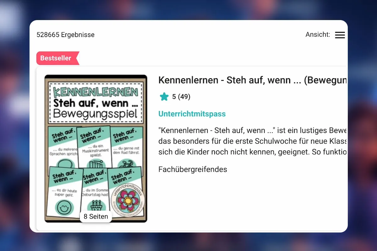 25 -  Statistiken und Materialpakete