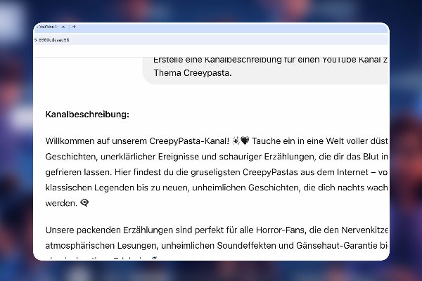 35 - Kanal Beschreibung mit ChatGPT erstellen lassen