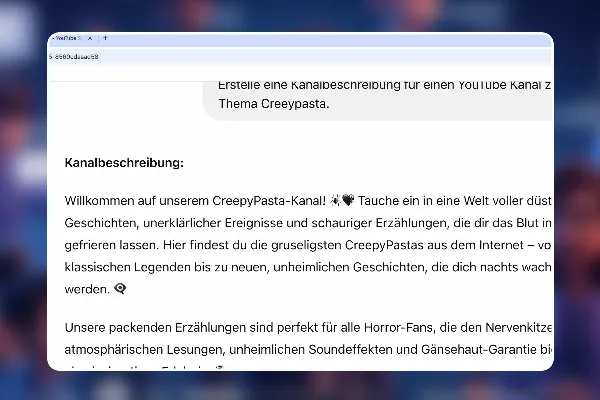 35 - Kanal Beschreibung mit ChatGPT erstellen lassen
