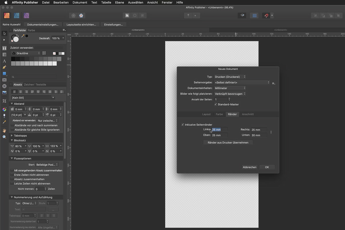Affinity Publisher Basistutorial: 03 | Nieuwe documenten maken