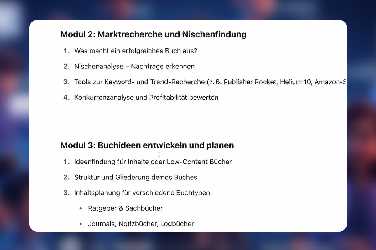 77 - 2. Kursstruktur & Curriculum-Planung