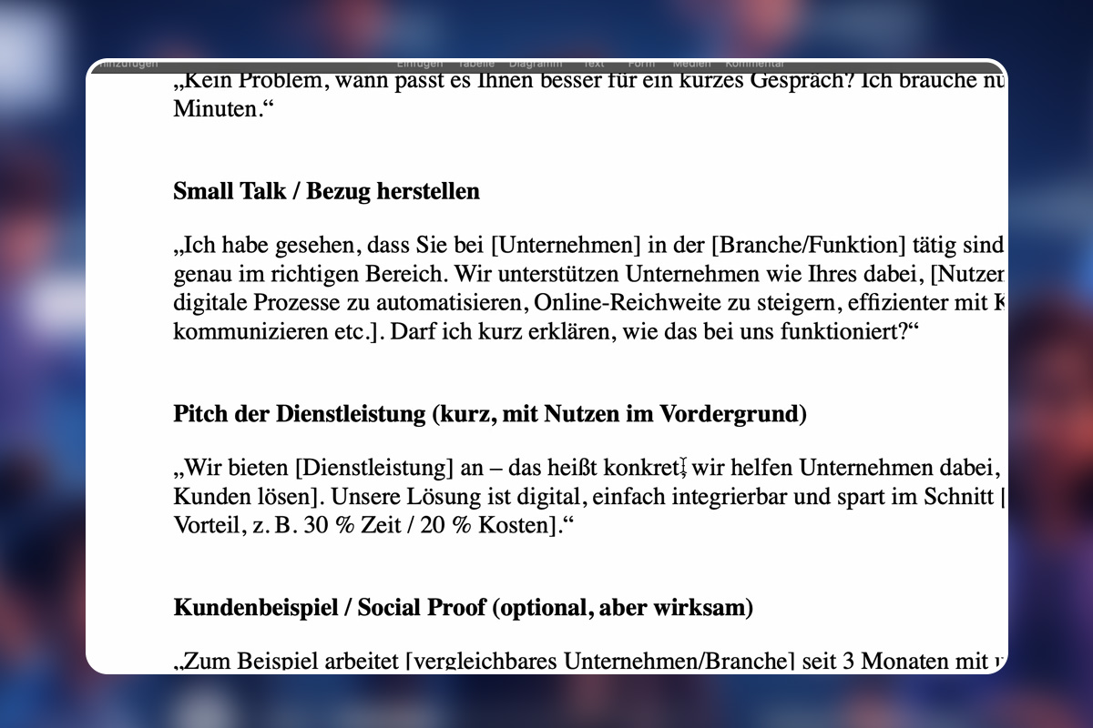92 - Telefonskript für Akquise