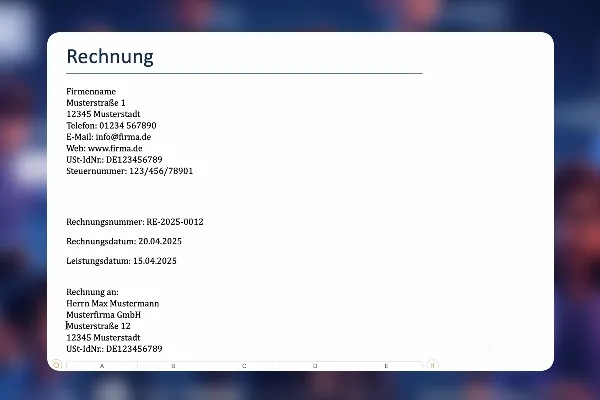 96 - Rechnung schreiben