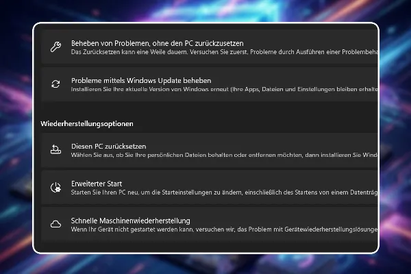 12 - Windows super einfach zurücksetzen (und Programme beibehalten)