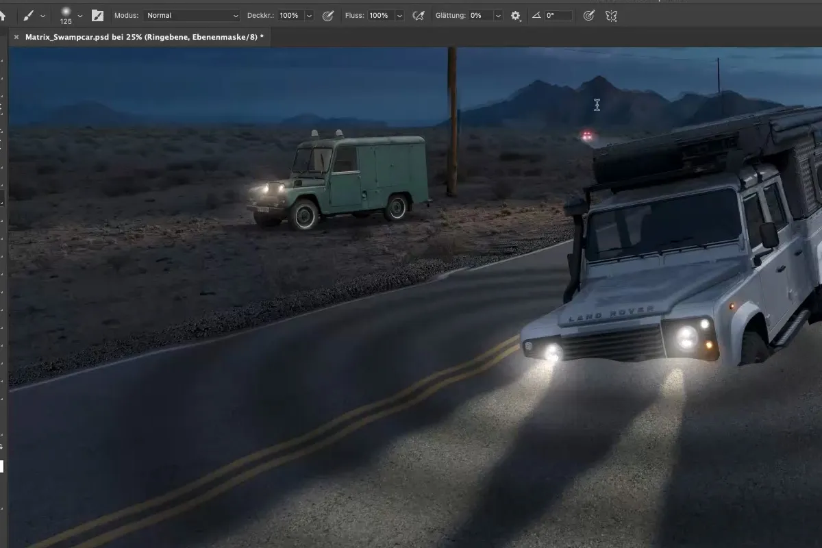 Swampcar Photoshop Training: 3.2 Versetzenfilter anwenden