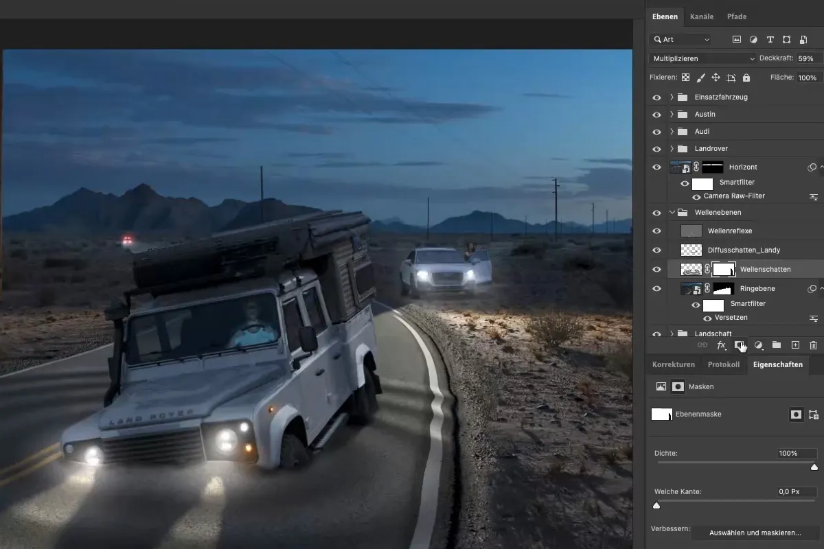 Swampcar Photoshop Training: 4.3 Korrekturrunde und kleinere Anpassungen