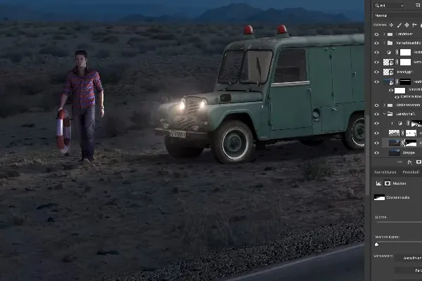 Swampcar Photoshop Training: 4.5 Statisten einfügen und anpassen