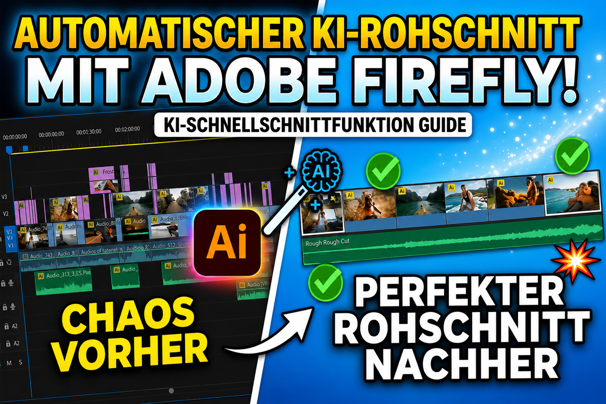 06 - Automatisch einen Rohschnitt erstellen durch die KI-Schnellschnittfunktion in Adobe Firefly