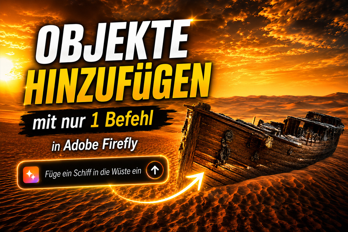 11 - Fotos um weitere Objekte ergänzen mit nur einem Befehl in Adobe Firefly