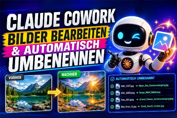 Claude Cowork: 04 - Bilder bearbeiten und automatisch umbenennen lassen