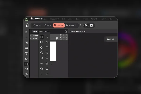 Affinity Layout: 01 – Das Layout-Studio verstehen: Oberfläche & Seiten-Panel